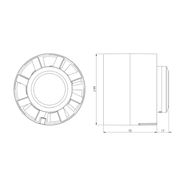 EUROPLAST EK100 Εξαεριστήρας Φ100 Λευκό