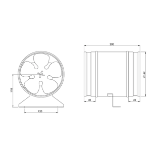 EUROPLAST ZKM160 Εξαεριστήρας Φ160 Γαλβανιζέ 2