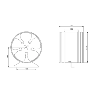 EUROPLAST ZKM250 Εξαεριστήρας Φ250 Γαλβανιζέ 2