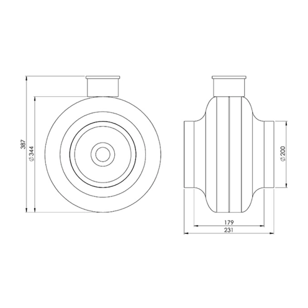 EUROPLAST AKM200 Εξαεριστήρας Φ200 Γαλβανιζέ