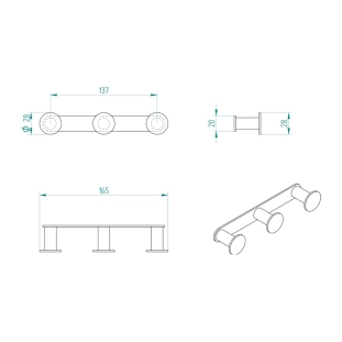 Άγκιστρο Verdi Omicron Τριπλό Χρωμέ - 3023222 2