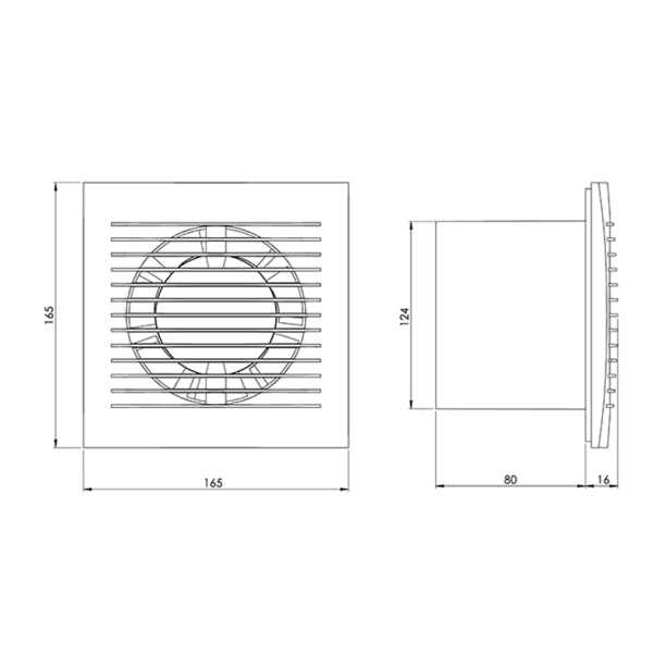 EUROPLAST EE125WP Εξαεριστήρας Φ125 Λευκό