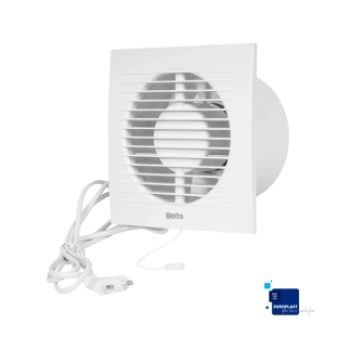 EUROPLAST EE125WP Εξαεριστήρας Φ125 Λευκό