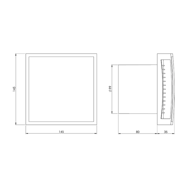 EUROPLAST EET100HT Εξαεριστήρας Φ100 Λευκό