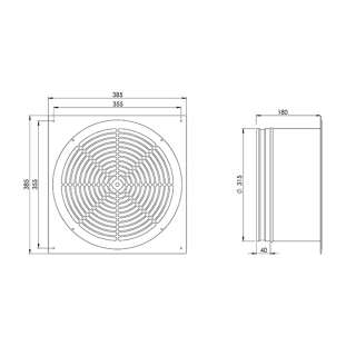 EUROPLAST ZSMK315 Εξαεριστήρας Φ315 Λευκό 2