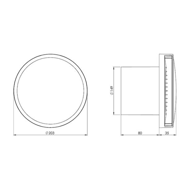 EUROPLAST EAT150T Εξαεριστήρας Φ150 Λευκό
