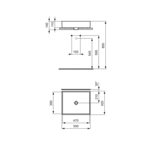 Ideal Standard Strada K077601 Νιπτήρας Πορσελάνης 50x42cm 2