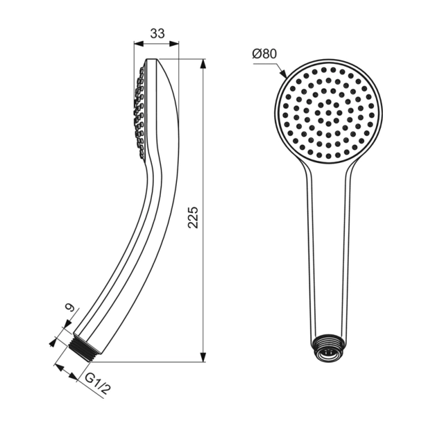 Ideal Standard Idealrain S1 B9400AA Τηλέφωνo Ντους, Χρωμέ