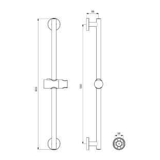 Ideal Standard Idealrain B9420AA Βέργα Ντους 60 cm, χρωμέ 2