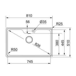 Franke Bell BCX 610-81  Ανοξείδωτος Νεροχύτης Ένθετος... 2