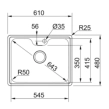 Franke Bell BCX 610-61 Ανοξείδωτος Νεροχύτης Ένθετος 61x48 cm