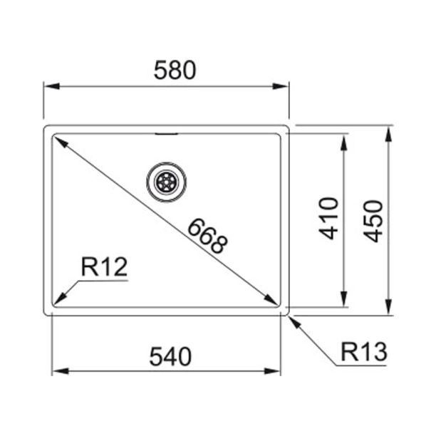 Franke Square BXX 210-54  Ανοξείδωτος Νεροχύτης...