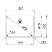 Franke Square BXX 210-54  Ανοξείδωτος Νεροχύτης Ένθετος 58x45 cm