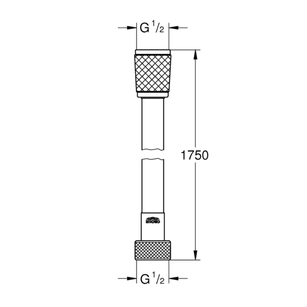 Grohe Relexaflex 28154001 Σπιράλ Ντους 175 cm PVC, χρωμέ
