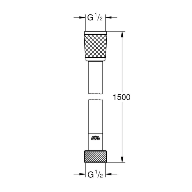 Grohe Relexaflex 28151001 Σπιράλ Ντους 150 cm PVC, χρωμέ