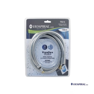 Viospiral Vivaflex 00-750/S Σπιράλ Ντους 150 cm Inox, χρωμέ