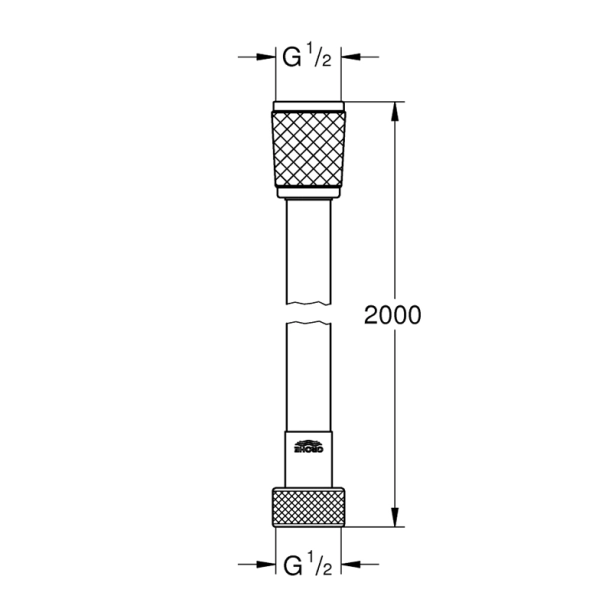 Grohe Relexaflex 28155001 Σπιράλ Ντους 200 cm PVC, χρωμέ