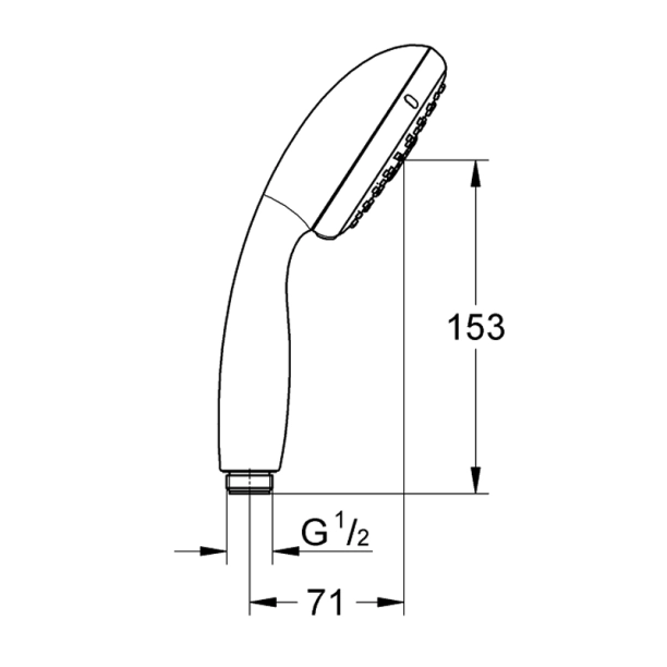 Grohe Tempesta 100 28419002 Τηλέφωνo Ντους 3 ροών, Χρωμέ