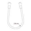 Ideal Standard Idealflex BE175A5 Σπιράλ Ντους 175 cm PVC, Magnetic Grey