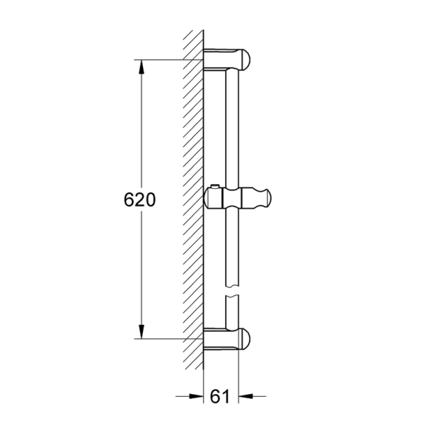 Grohe Tempesta 27523000 Βέργα Ντους 60 cm, χρωμέ