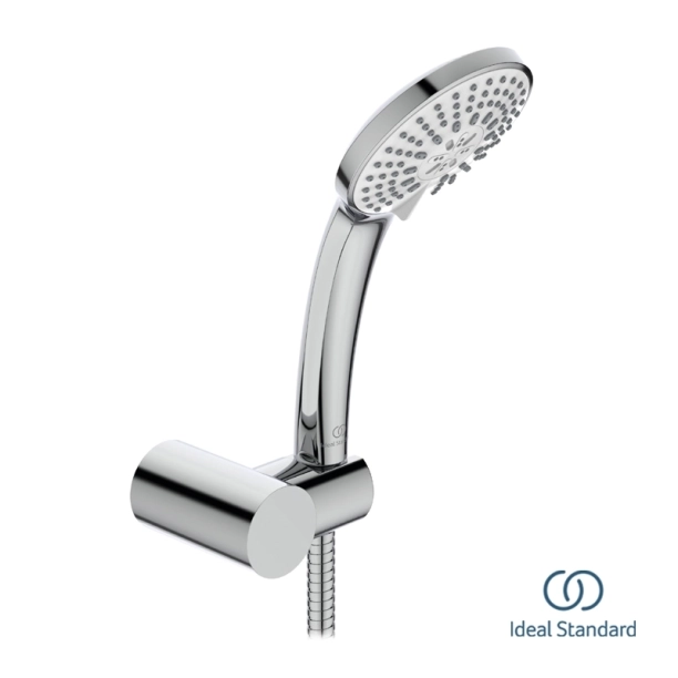 Ideal Standard Idealrain M3 B9454AA Τηλέφωνo Ντους 3 ροών με Σπιράλ και Στήριγμα, Χρωμέ