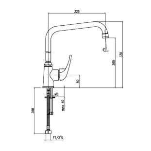 Μπαταρία Κουζίνας Fiore Altura Mia 29CR4610, χρωμέ 2