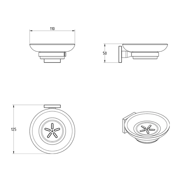 Σαπουνοθήκη Verdi Delta Χρωμέ - 3060622