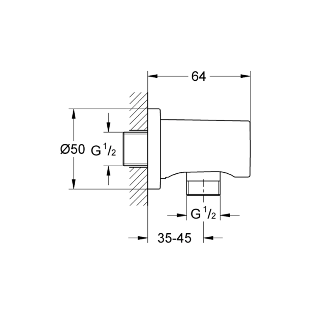 Grohe Rainshower 27057GN0 Παροχή Ντους, Brushed Cool Sunrise