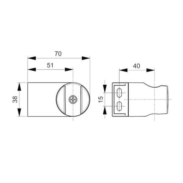 Στήριγμα Τηλεφώνου Ντους Ideal Standard Idealrain B0029AA, χρωμέ