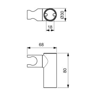 Στήριγμα Τηλεφώνου Ντους Ideal Standard Idealrain B9847AA, χρωμέ 2