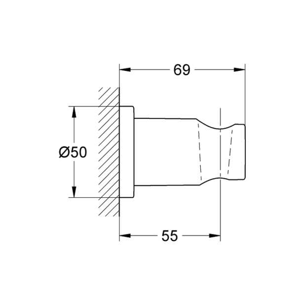 Στήριγμα Τηλεφώνου Ντους Grohe Rainshower 27074DC0, Supersteel