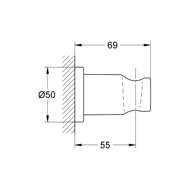 Στήριγμα Τηλεφώνου Ντους Grohe Rainshower 27074AL0, Brushed Hard Graphite