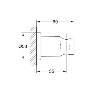 Στήριγμα Τηλεφώνου Ντους Grohe Rainshower 22117KF0, Phantom Black 2