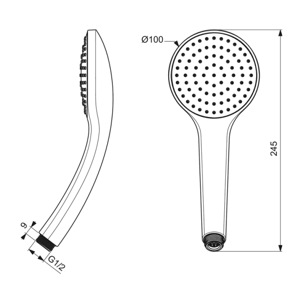 Ideal Standard Idealrain M1 B9402AA Τηλέφωνo Ντους, Χρωμέ