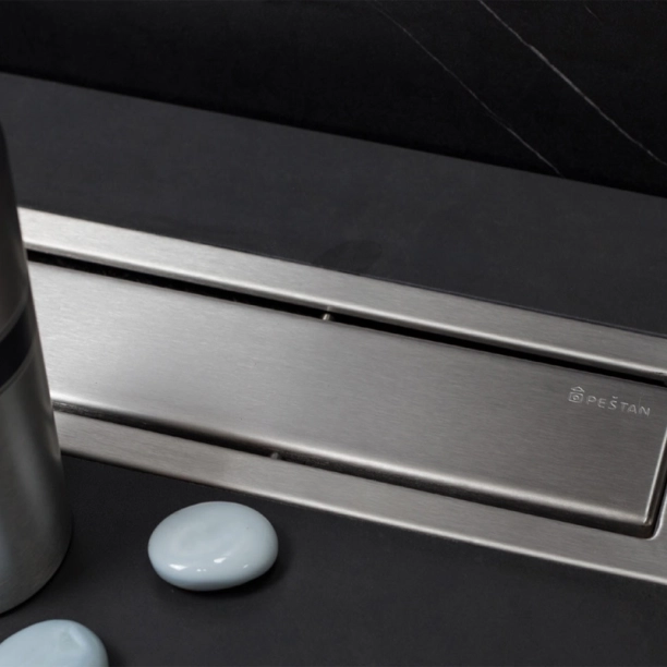 Confluo Premium Line Γραμμικό Κανάλι Ντουζιέρας 45cm, Inox