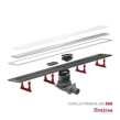 Confluo Premium Line Γραμμικό Κανάλι Ντουζιέρας 55cm, Inox