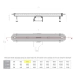 Confluo Slim Line Γραμμικό Κανάλι Ντουζιέρας 55cm, Inox