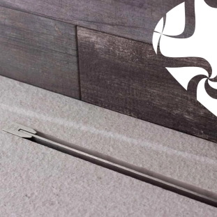 Confluo Slim Line Γραμμικό Κανάλι Ντουζιέρας 55cm, Inox