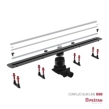 Confluo Slim Line Γραμμικό Κανάλι Ντουζιέρας 55cm, Inox