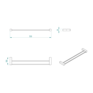 Πετσετοθήκη Verdi Kappa Διπλή Χρωμέ - 3042122 2