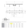 Confluo Frameless Line Γραμμικό Κανάλι Ντουζιέρας 55cm, Inox