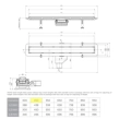 Confluo Frameless Line Γραμμικό Κανάλι Ντουζιέρας 45cm, Inox
