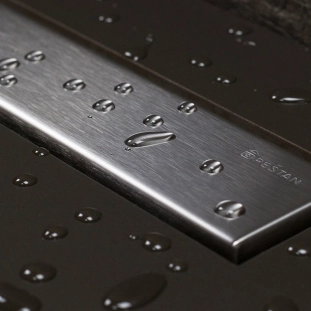 Confluo Frameless Line Γραμμικό Κανάλι Ντουζιέρας 45cm, Inox