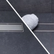 Confluo Compact Primo Line Γραμμικό Κανάλι Ντουζιέρας 55cm, Inox