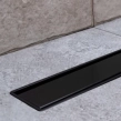 Confluo Compact Primo Line Γραμμικό Κανάλι Ντουζιέρας 75cm, Μαύρο Ματ
