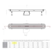Confluo Slim Line Γραμμικό Κανάλι Ντουζιέρας 45cm, Inox