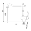 Μπαταρία Κουζίνας Franke Old England Standard 3156252003, χρωμέ