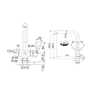 Μπαταρία Κουζίνας Franke Triflow Atlas Inox 3209019978, inox 2