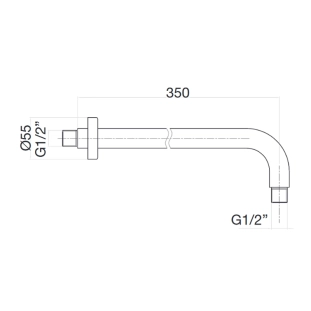 Fiore  30CR8620 Βραχίονας Ντους 38 cm, χρωμέ 2