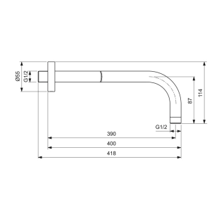 Ideal Standard Idealrain B9445A2 Βραχίονας Ντους 42 cm, Brushed Gold 2